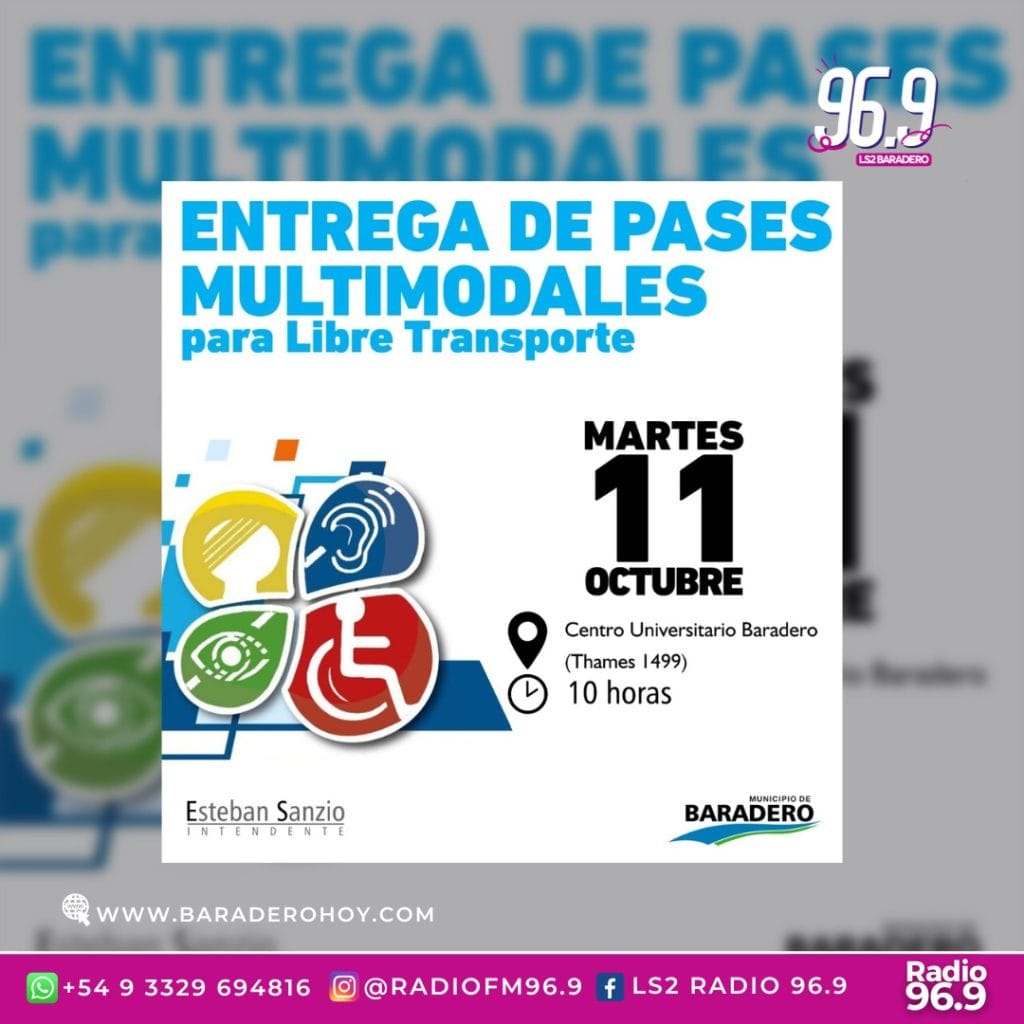 Entrega de Pases Multimodales para Libre Transporte en Baradero