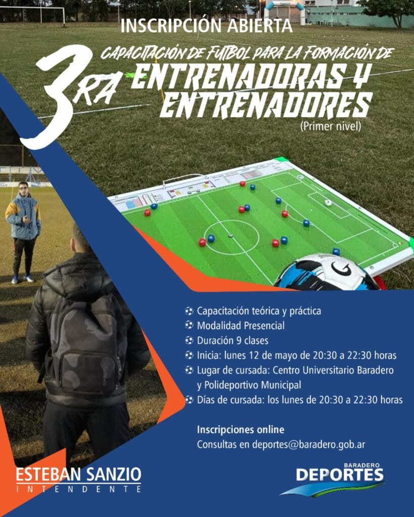 CAPACITACIÓN DE FÚTBOL PARA LA FORMACIÓN DE ENTRENADORAS Y ENTRENADORES