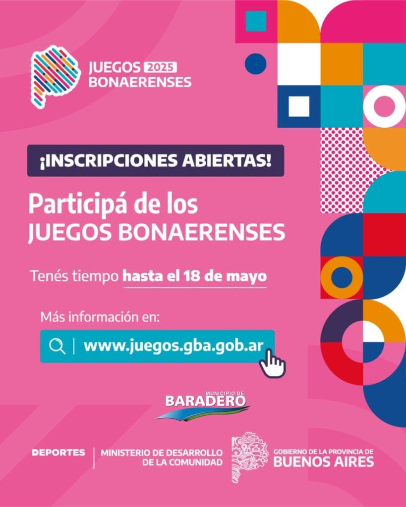 INSCRIPCIONES ABIERTAS A LOS JUEGOS BONAERENSES 2025