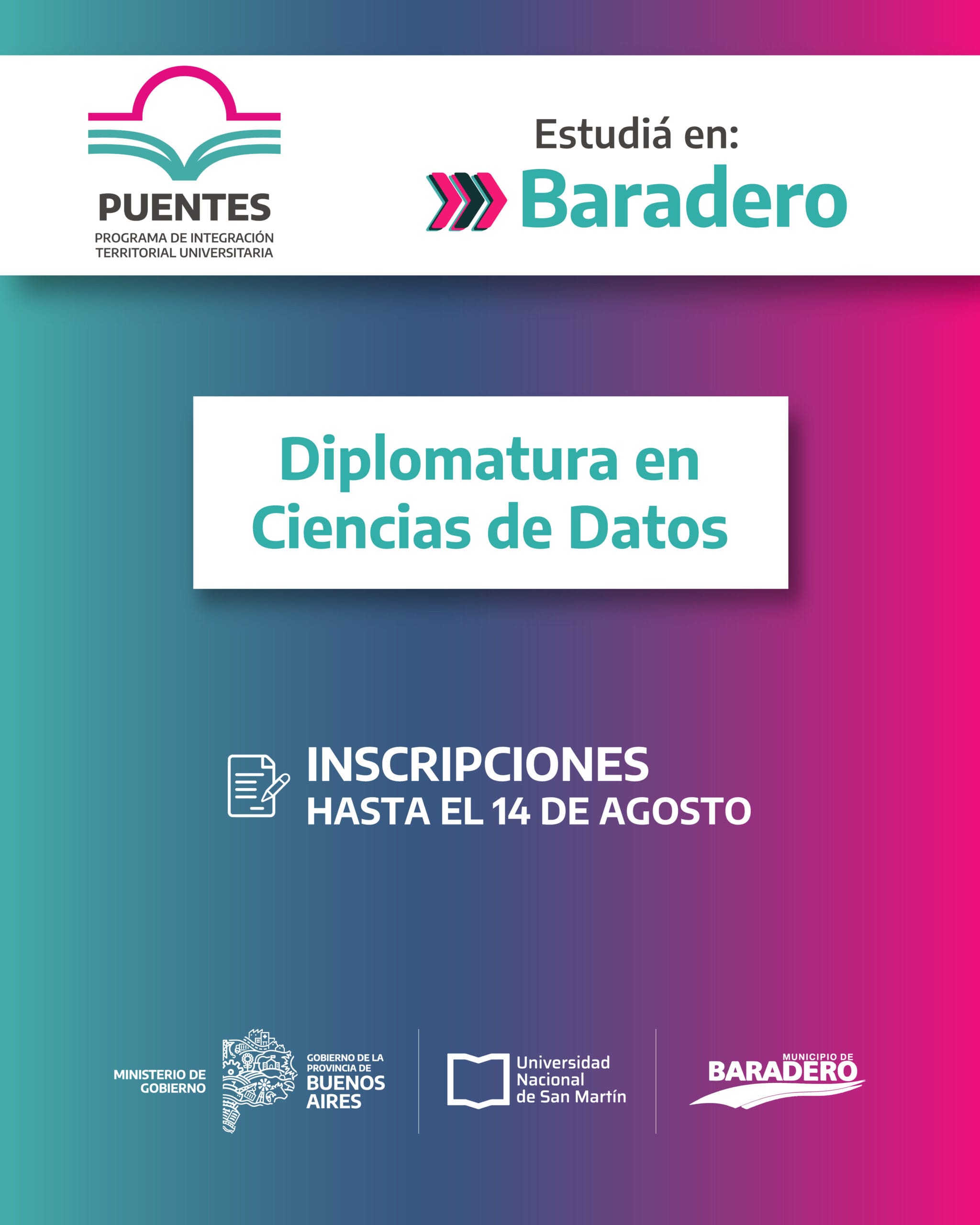 DIPLOMATURA EN CIENCIA DE DATOS DE LA UNIVERSIDAD NACIONAL DE SAN MARTÍN EN EL CENTRO UNIVERSITARIO DE BARADERO