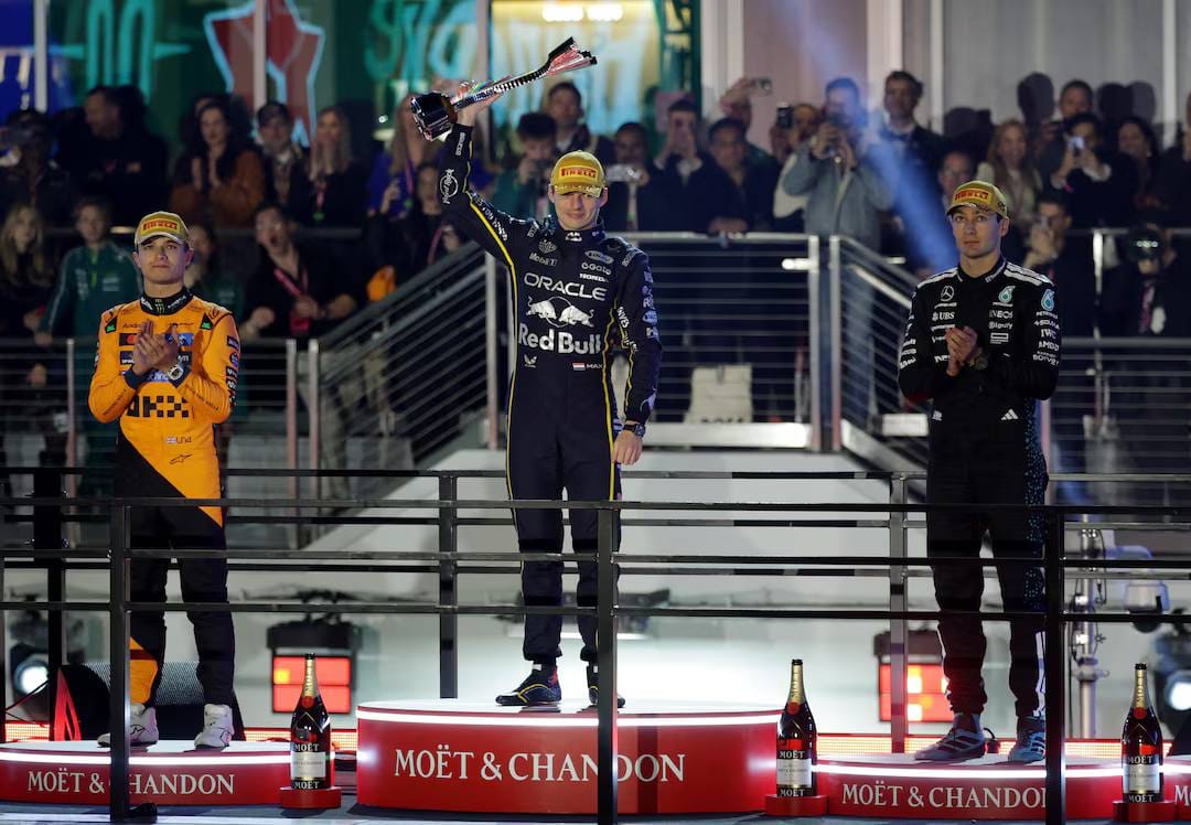 FORMULA 1-GP LAS VEGAS-MAX VERSTAPPEN SE QUEDO CON EL PODIO, 2º NORRIS Y 3º PIASTRI