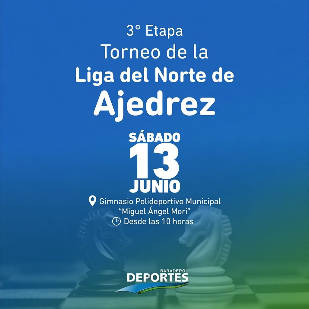 Baradero será sede por primera vez de una fecha de la Liga del Norte de Ajedrez