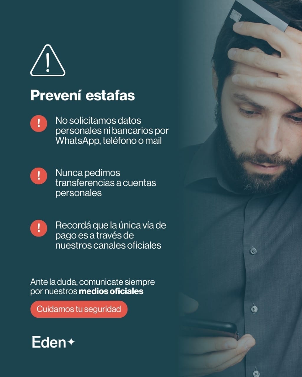 ESTAFAS EN NOMBRE DE EDEN – Prevención-