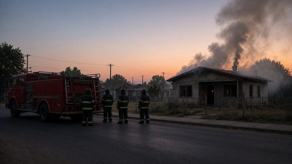 UN INCENDIO DESTRUYÓ POR COMPLETO UNA CASA DE CALLE CHALA AL 900